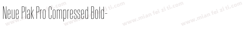 Neue Plak Pro Compressed Bold字体转换